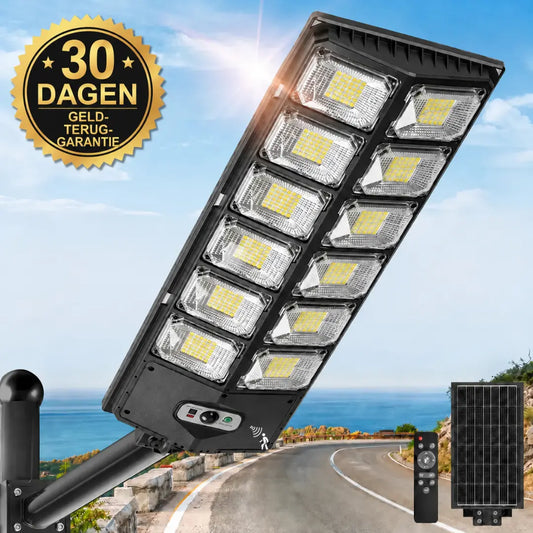 Velnator B92X Solarlamp voor Buiten – LED-Straatlamp met Bewegingssensor en Afstandsbediening voor Tuin, Pad en Veranda – Buitenverlichting