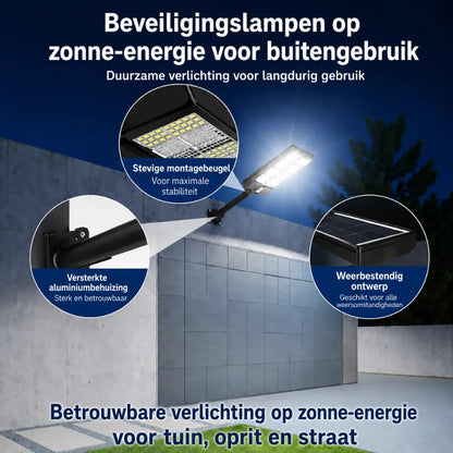 Velnator B92X Solarlamp voor Buiten – LED-Straatlamp met Bewegingssensor en Afstandsbediening voor Tuin, Pad en Veranda – Buitenverlichting