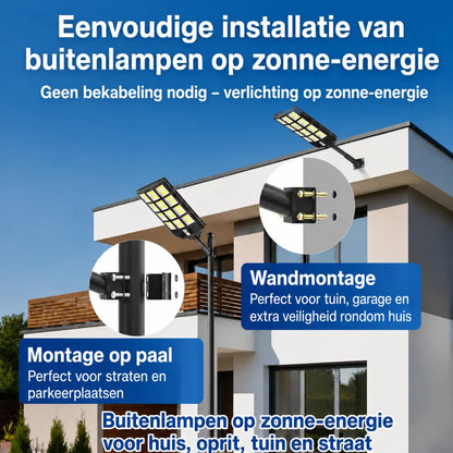 Velnator B92X Solarlamp voor Buiten – LED-Straatlamp met Bewegingssensor en Afstandsbediening voor Tuin, Pad en Veranda – Buitenverlichting