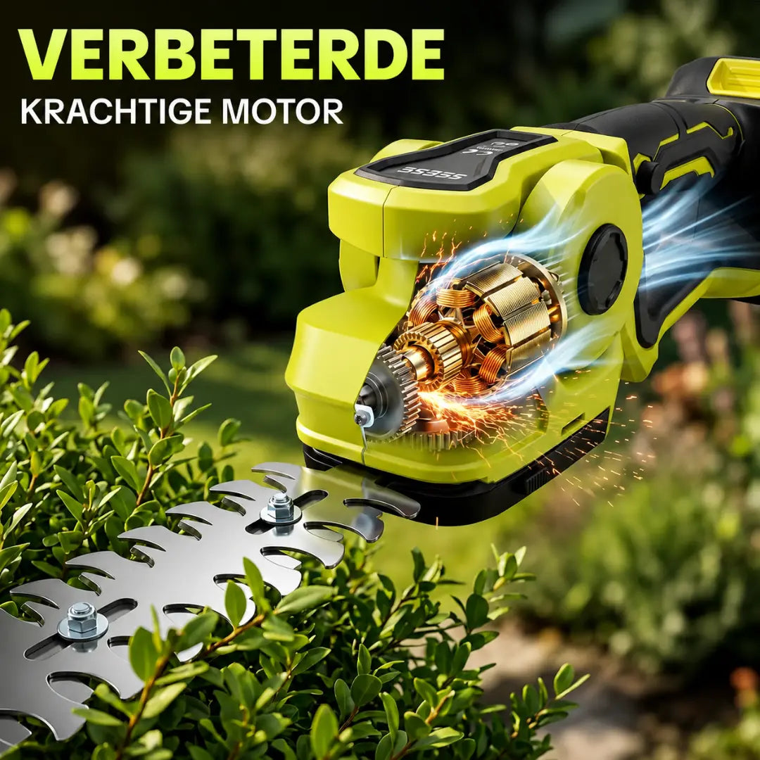 Velnator Draadloze Heggenschaar – 20V Elektrische Grasschaar & Handheld Grasmaaier, 2-in-1 Snoeischaar