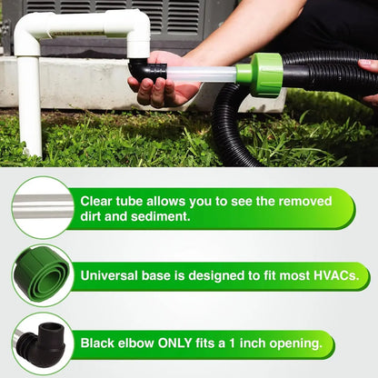 AC Drain Line Cleaner Adapter - Unclogs & Evacuates AC Condensate Line