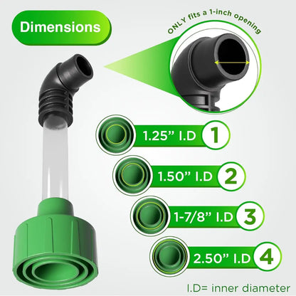 AC Drain Line Cleaner Adapter - Unclogs & Evacuates AC Condensate Line