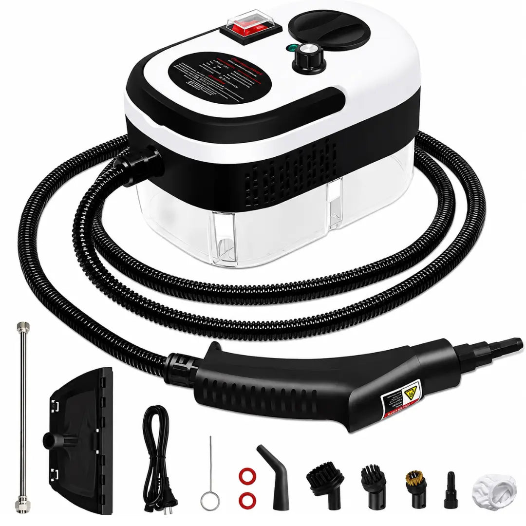 Velnator T6 Dampfreiniger, 2500W Handdampfreiniger, Hochtemperatur-Dampfreinigungsgerät, tragbarer Dampfreiniger, 6-Gang-Dampfreiniger, 3 Reinigungsbürsten, für Küchenmöbel, Badezimmer