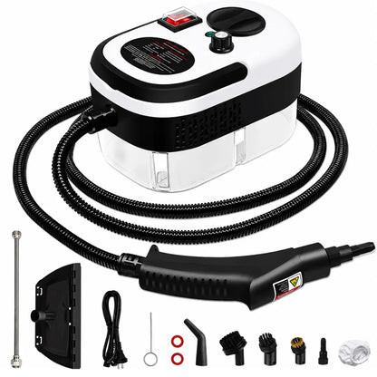 Velnator T6 Dampfreiniger, 2500W Handdampfreiniger, Hochtemperatur-Dampfreinigungsgerät, tragbarer Dampfreiniger, 6-Gang-Dampfreiniger, 3 Reinigungsbürsten, für Küchenmöbel, Badezimmer