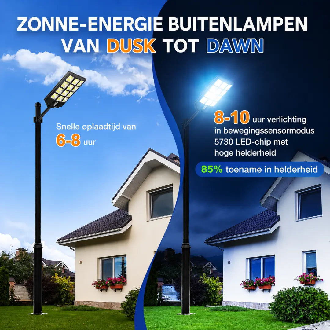 Velnator BF92X Zonne-Buitenlampen LED Schijnwerper met Bewegingssensor Afstandsbediening Straatlamp voor Tuin Pad Veranda Buitenverlichting