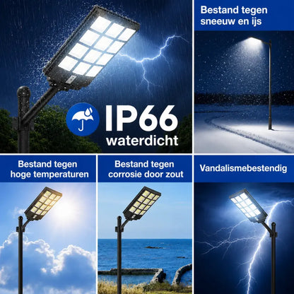 Velnator BF92X Zonne-Buitenlampen LED Schijnwerper met Bewegingssensor Afstandsbediening Straatlamp voor Tuin Pad Veranda Buitenverlichting