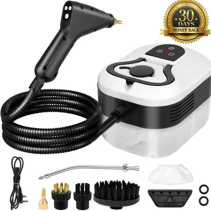 VELNATOR Limpiador a vapor de alta presión de 2500W, lavadora de alta temperatura para aire acondicionado doméstico, capó de cocina, uso de limpieza de suelo de coche