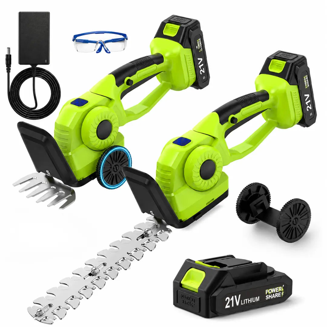 Velnator R6 Accu Heggenschaar – 20V Elektrische Grasschaar & Handgrasmaaier, 2-in-1 Snoeischaar