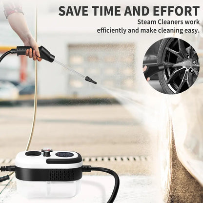 Velnator T6 Steam Cleaner, 2500W Handheld Steam Cleaner, High-Temperature Steam Cleaning Device, Portable Steam Cleaner, 6-Speed Steam Cleaner, 3 Cleaning Brushes, for Kitchen Furniture, Bathroom