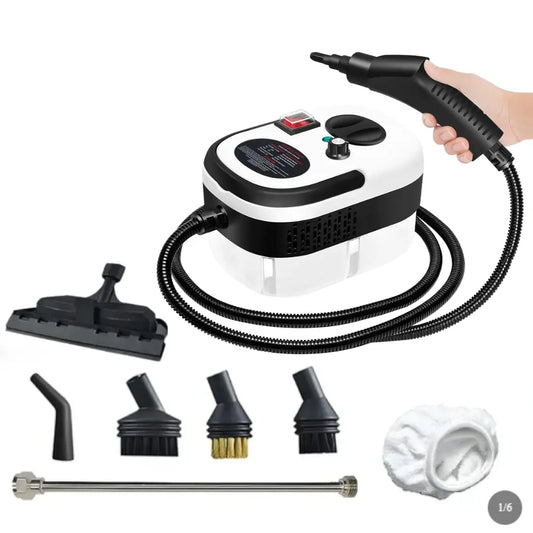 Velnator T6 Steam Cleaner, 2500W Handheld Steam Cleaner, High-Temperature Steam Cleaning Device, Portable Steam Cleaner, 6-Speed Steam Cleaner, 3 Cleaning Brushes, for Kitchen Furniture, Bathroom
