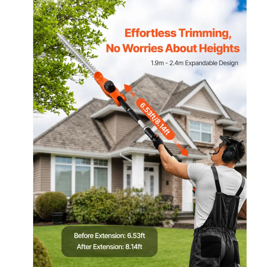 VELNATOR H60 ExtendPro Cordless Pole Hedge Trimmer
