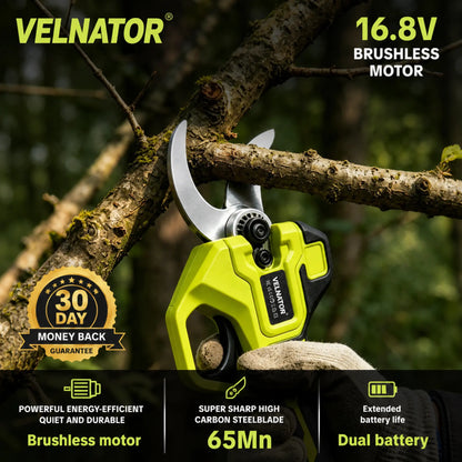 Velnator S26 Brushless Electric Scissor Garden Trimmer 30mm Cutting Electric Pruning Shears + Free Battery + Charger
