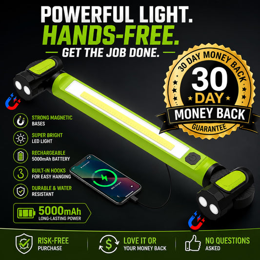 Velnator LumaBar R2500 Werklamp voor monteurs™ R2500 – Oplaadbare magnetische werklamp voor onder de motorkap