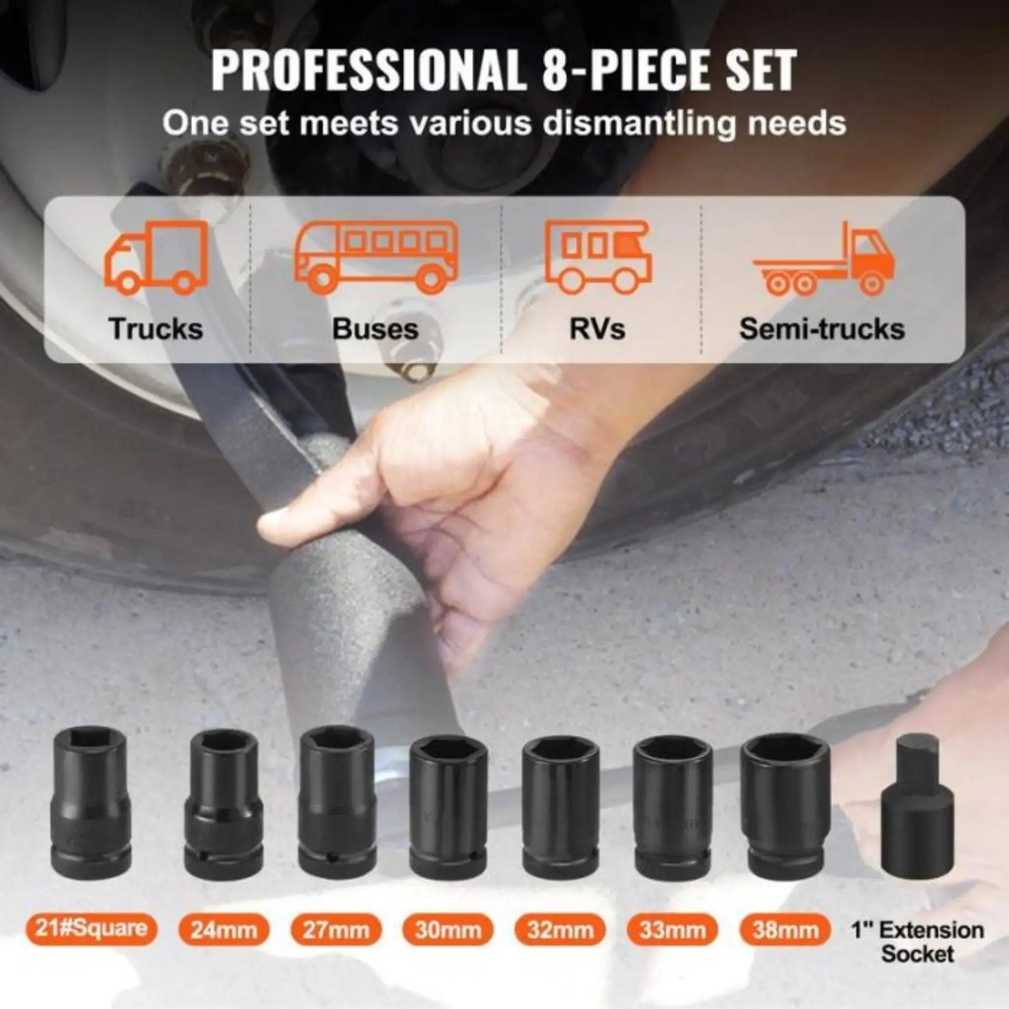 VELNATOR M25 Torque Multiplier Torque Wrench 25.4mm Ratio 1:58 Force Multiplier with 4 Sockets Alloy Steel Torque Multiplier Box for Removing Wheel Nuts, Garage