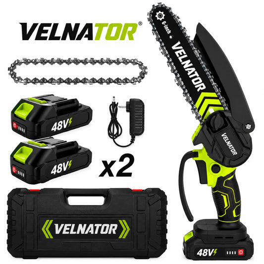Velnator M6 Pro Chainsaw — Cordless Electric Saw for Pruning, Camping & Yard Work