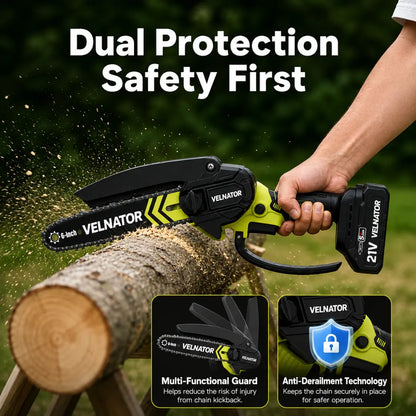 Velnator M6 Pro Chainsaw — Cordless Electric Saw for Pruning, Camping & Yard Work