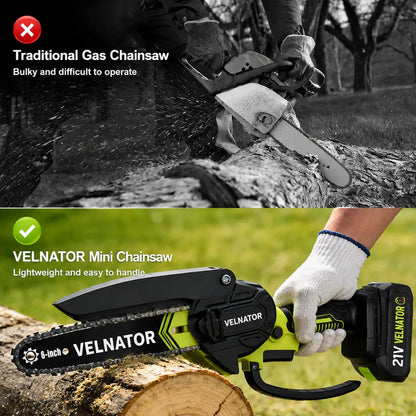 Velnator M6 Pro Chainsaw — Cordless Electric Saw for Pruning, Camping & Yard Work