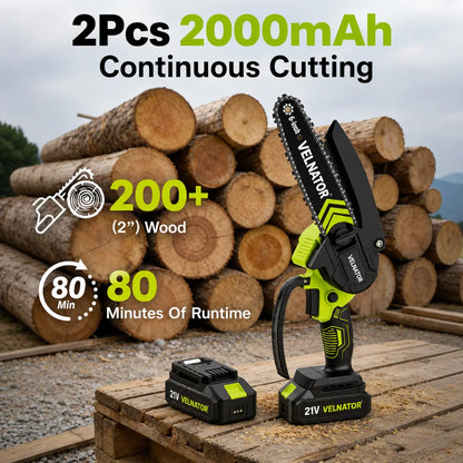 Velnator M6 Pro Chainsaw — Cordless Electric Saw for Pruning, Camping & Yard Work