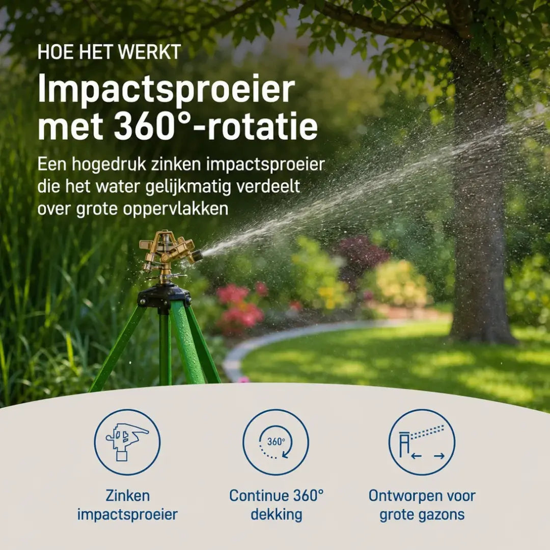 Velnator Verstelbare 360° Tuinsproeier – Groot Bereik