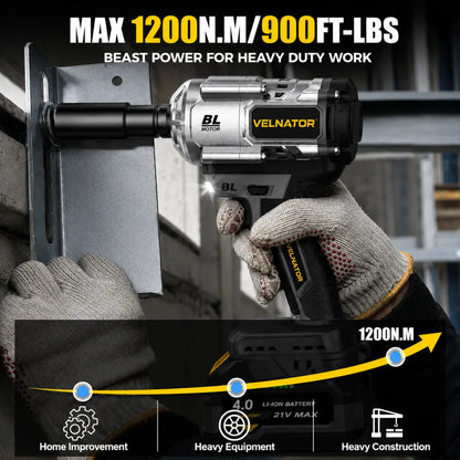 VELNATOR RT3 3-in-1 Impact Wrench & Cordless Drill & Screwdriver Brushless  High Torque Impact Gun Car Power Tools